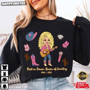 Dolly Parton Rest In Power Queen Of Country 1946 2026 Memorial T Shirt (2)