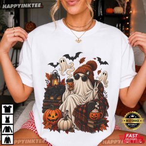 Ghost Coffee Spooky Autumn Halloween Gift T Shirt 2 (1)