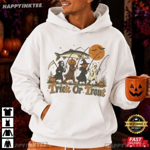 Trick Or Trout Funny Halloween Fishing Gift T Shirt (2)