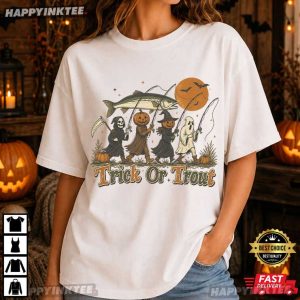 Trick Or Trout Funny Halloween Fishing Gift T Shirt (3)
