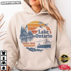 Lake Ontario Vintage Great Lakes Freighter Ship Vacation T Shirt 1 (1)