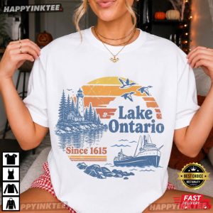 Lake Ontario Vintage Great Lakes Freighter Ship Vacation T Shirt 2 (1)