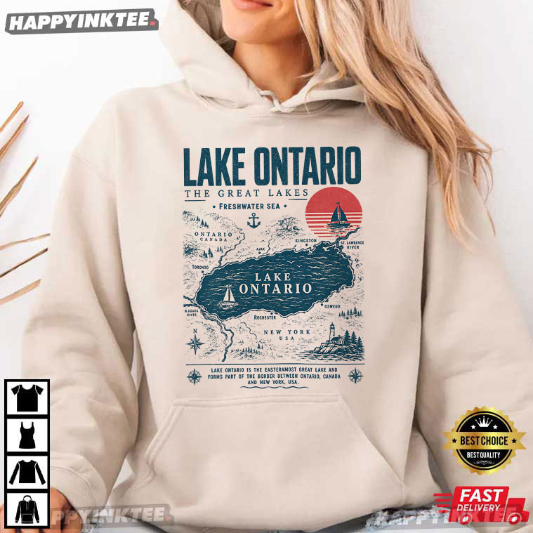 Lake Ontario The Great Lakes Resist Canada Patriotic T-Shirt Lake Ontario The Great Lakes Resist Canada Patriotic T-Shirt