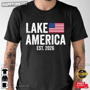 Lake America Est 2026 American Flag USA Canada Gift T Shirt (1)