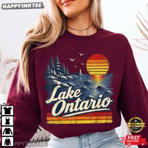 Lake Ontario The Great Lakes Sunset T Shirt (1)