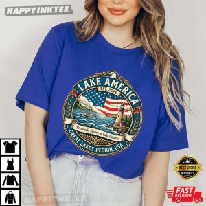 Lake America Previously Lake Ontario Great Lakes USA T Shirt (1)