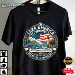 Lake America Previously Lake Ontario Great Lakes USA T Shirt (4)