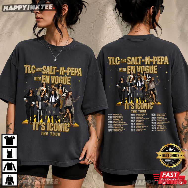 TLC And Salt-N-Pepa With En Vogue It’s Iconic The Tour T-Shirt TLC And Salt-N-Pepa With En Vogue It’s Iconic The Tour T-Shirt