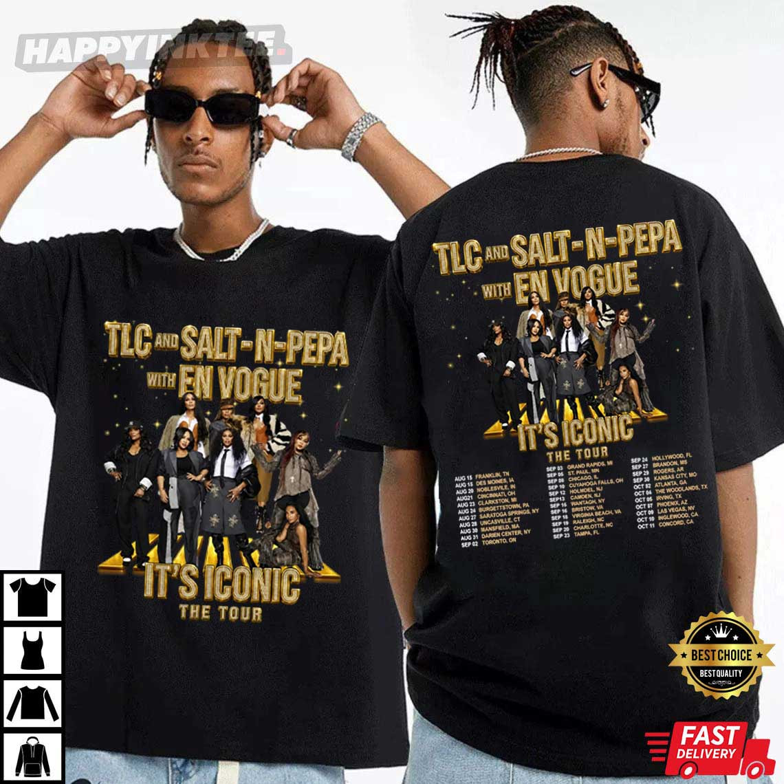 TLC And Salt-N-Pepa With En Vogue It’s Iconic The Tour T-Shirt TLC And Salt-N-Pepa With En Vogue It’s Iconic The Tour T-Shirt