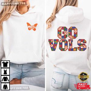 Dolly Orange Butterfly Go Vols Mosaic Tennessee Vols T Shirt (2)