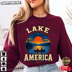 Lake America USA Previously Ontario Canada Patriotic T Shirt (2)