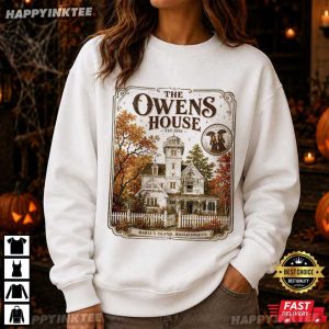 The Owens House Maria's Island Massachusetts Halloween T Shirt (2)