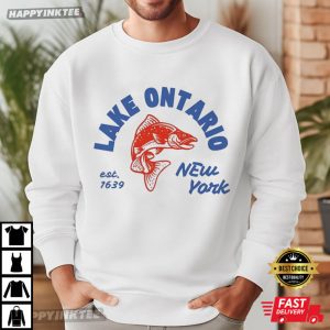 Lake Ontario Est 1639 New York Fishing T Shirt (1)
