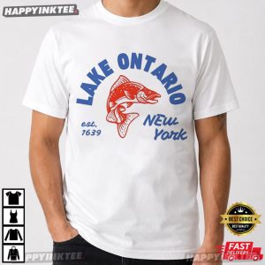 Lake Ontario Est 1639 New York Fishing T Shirt (2)