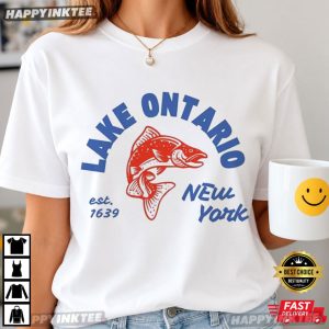Lake Ontario Est 1639 New York Fishing T Shirt (3)