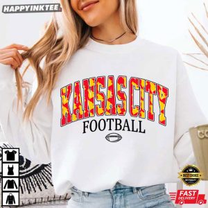 Kansas City Football 90s Retro Graphic T Shirt (1)