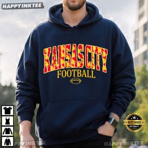 Kansas City Football 90s Retro Graphic T Shirt (2)
