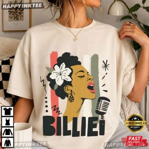 Billie Holiday Vintage Jazz Black Music T Shirt (4)