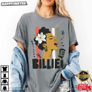 Billie Holiday Vintage Jazz Black Music T Shirt (3)