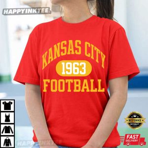 Kansas City Football 1963 Vintage Graphic Game Day T Shirt 1 (1)