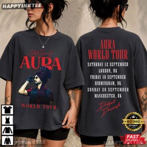 Diljit Dosanjh Portrait Aura World Tour Music Concert T Shirt (1)