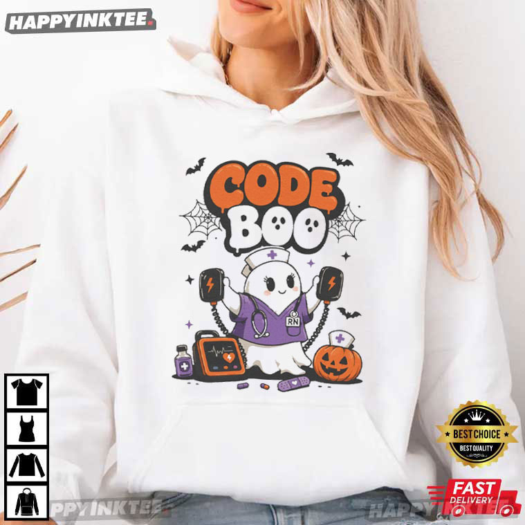 Code Boo Nurse Spooky Season Halloween T-Shirt Code Boo Nurse Spooky Season Halloween T-Shirt