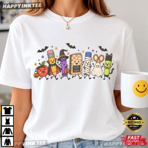 Cute Ghost Classroom Back to School Halloween Teacher Gift T Shirt (3)