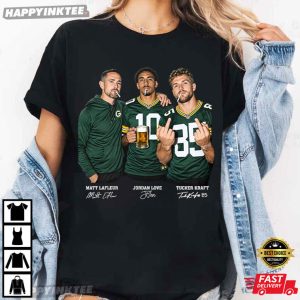 Jordan Love Matt LaFleur Tucker Kraft Green Bay Packers Football T Shirt (4)