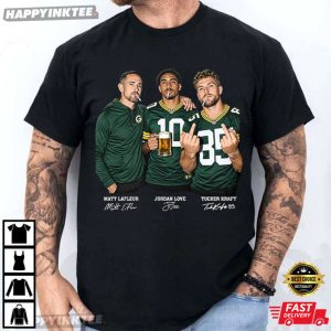 Jordan Love Matt LaFleur Tucker Kraft Green Bay Packers Football T Shirt (3)