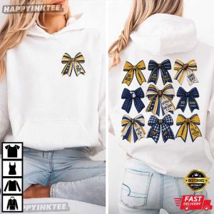 Michigan Football Rivalry Coquette Bow Game Day T Shirt (3)