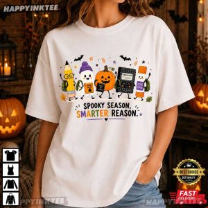 Spooky Season Smarter Reason Halloween School Supplies Graphic T Shirt (3)