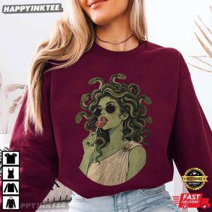 Medusa With Sunglasses Greek Mythology Graphic T Shirt (4)