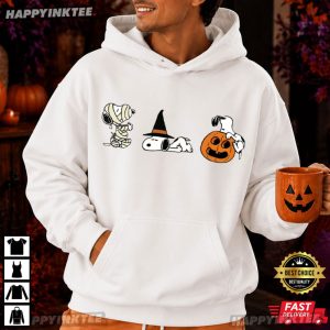 Snoopy Pumpkin Witch Mummy Cute Spooky Season T Shirt (2)