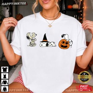 Snoopy Pumpkin Witch Mummy Cute Spooky Season T Shirt (3)
