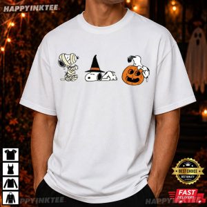 Snoopy Pumpkin Witch Mummy Cute Spooky Season T Shirt (4)