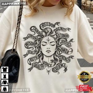 Medusa Mythical Greek Mythology Feminist Freedom Statement T Shirt (2)