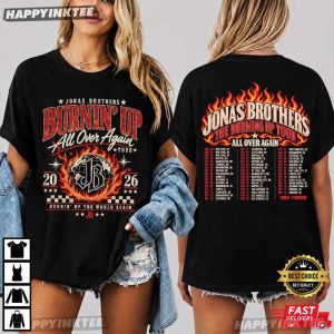Jonas Brothers Burning' Up All Over Again Tour T Shirt (1)