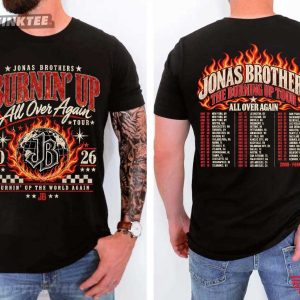 Jonas Brothers Burning' Up All Over Again Tour T Shirt (2)