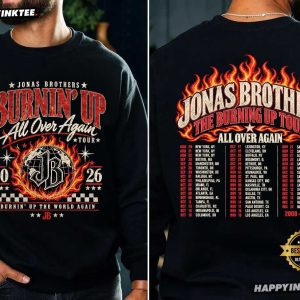 Jonas Brothers Burning' Up All Over Again Tour T Shirt (3)