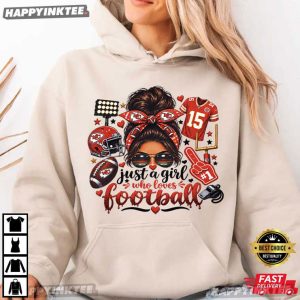 Kansas City Football Just a Girl Who Loves Football KC Fan T Shirt (2)