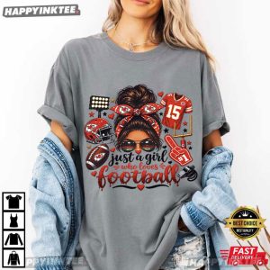 Kansas City Football Just a Girl Who Loves Football KC Fan T Shirt (3)
