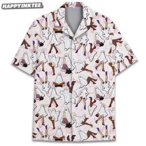 Cute Girly Ghost Spooky Halloween Party Hawaiian Shirt (2)