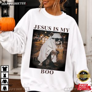 Jesus Is My Boo Raccoon Christian Halloween T Shirt (7)