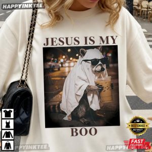 Jesus Is My Boo Raccoon Christian Halloween T Shirt (6)
