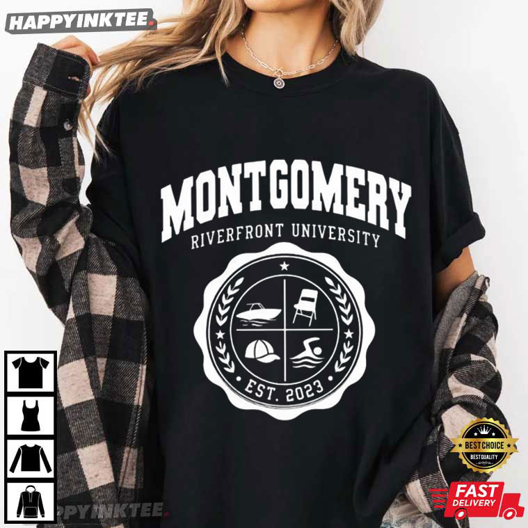 Montgomery Riverfront University Black Culture College T-Shirt Montgomery Riverfront University Black Culture College T-Shirt
