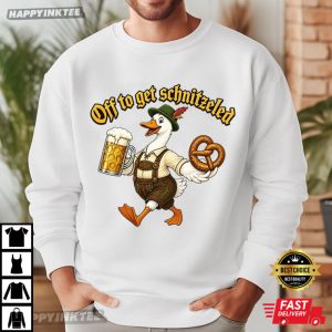 Oktoberfest Duck Off To Get Schnitzeled Beer And Pretzel T Shirt (1)