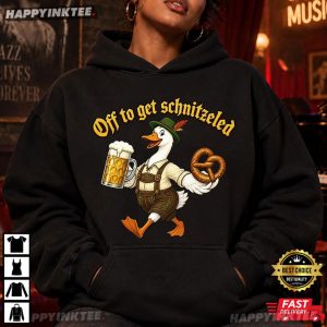 Oktoberfest Duck Off To Get Schnitzeled Beer And Pretzel T Shirt (2)