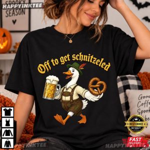 Oktoberfest Duck Off To Get Schnitzeled Beer And Pretzel T Shirt (3)