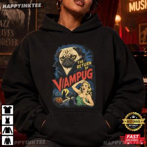 The Return Of VamPug Funny Halloween Pug Dog T Shirt (4)