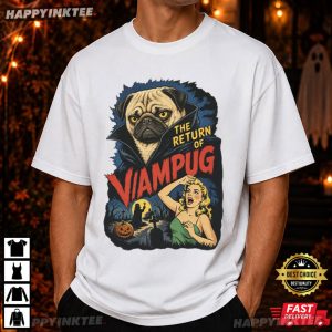 The Return Of VamPug Funny Halloween Pug Dog T Shirt (3)